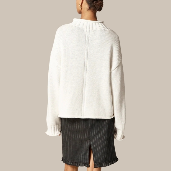 New! J. Crew 2025 Rollneck Sweater Ivory M - Picture 2 of 16